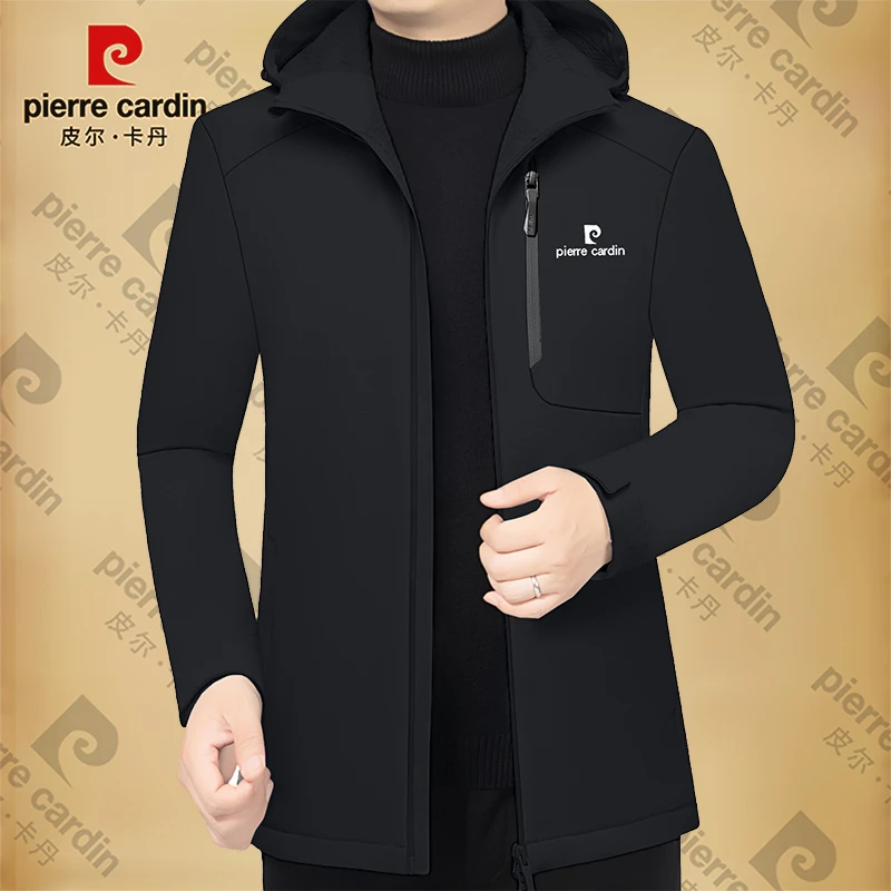 皮尔卡丹高品质秋季新品薄绒夹克男装外套上衣时尚轻奢男士茄克潮