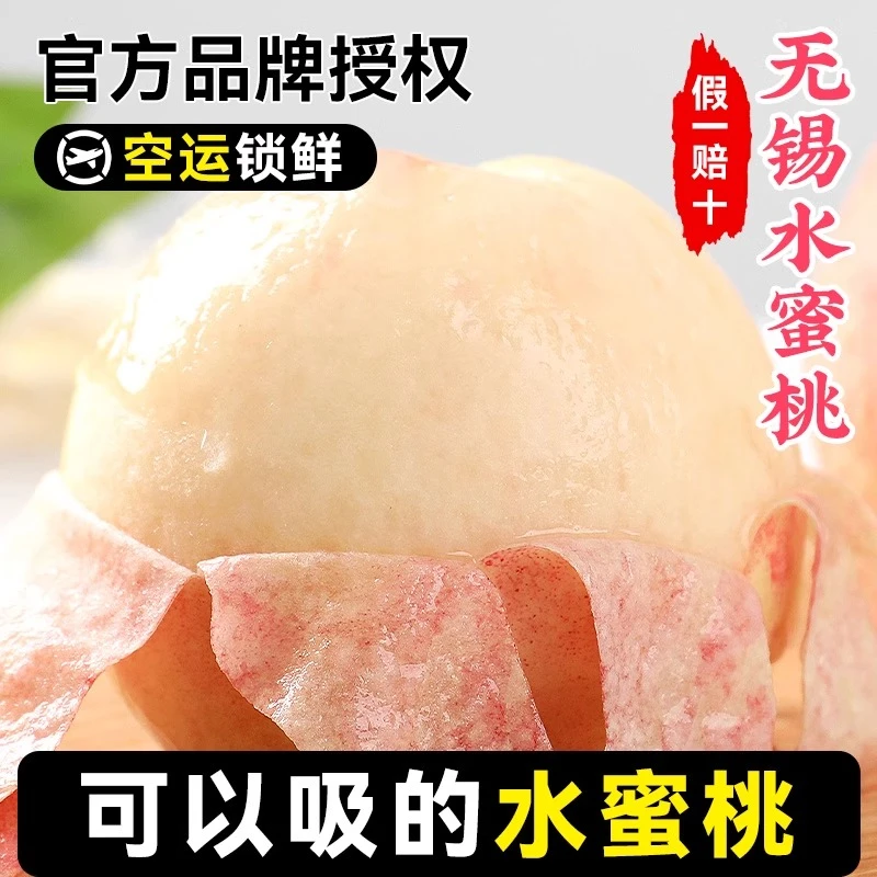 【尝鲜桃】无锡水蜜桃阳山镇当日鲜采 单果3-4两8-12个礼盒装