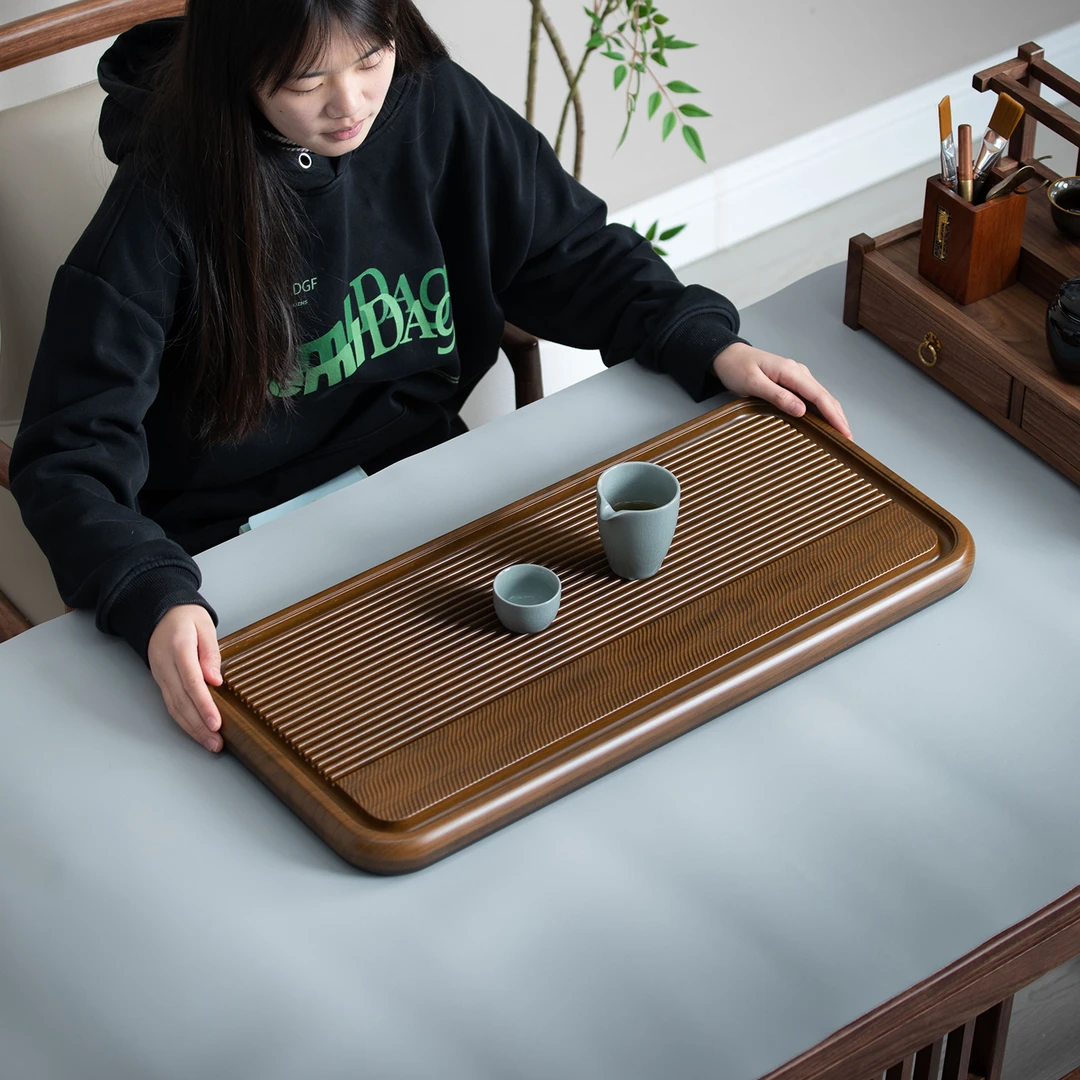 【直播】茶盘办公室家用茶台小型新中式禅意轻奢茶托盘沥水干泡台
