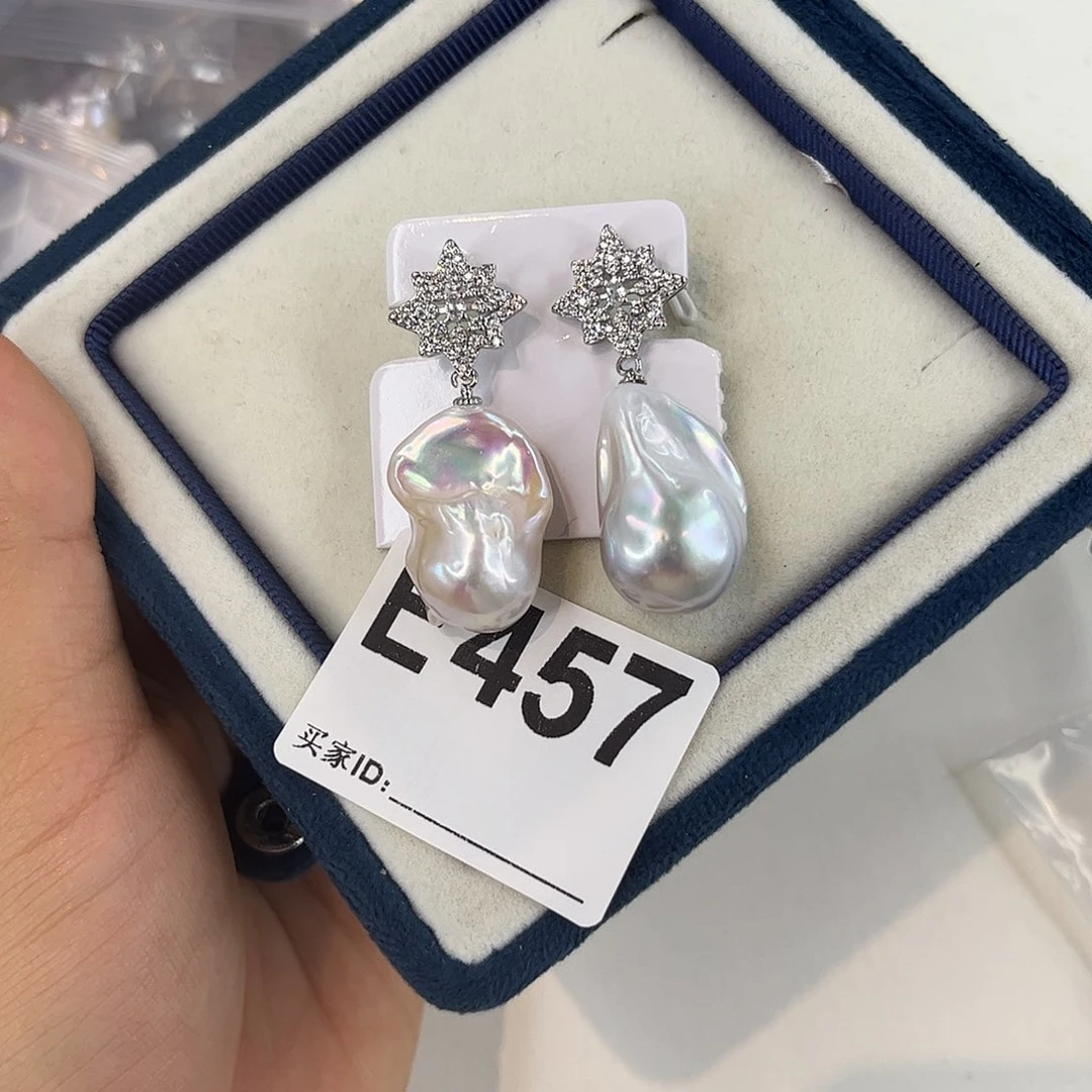 耳饰合金淡水珍珠
