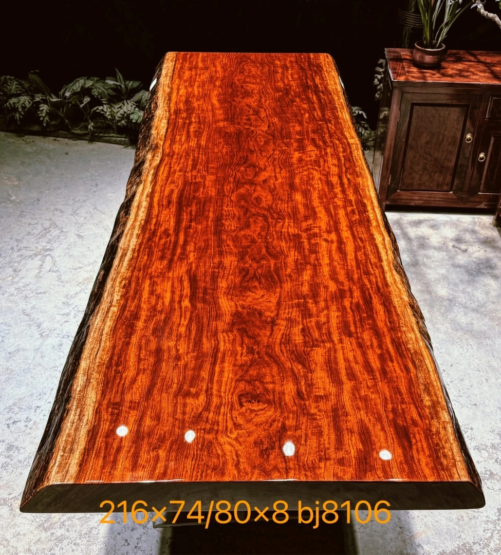 巴花大板巴花bj8106倒盖自然边 216*77*8