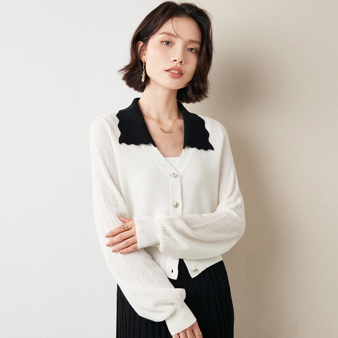 帕罗秋清新减龄含羊毛开衫女ET2F9561M