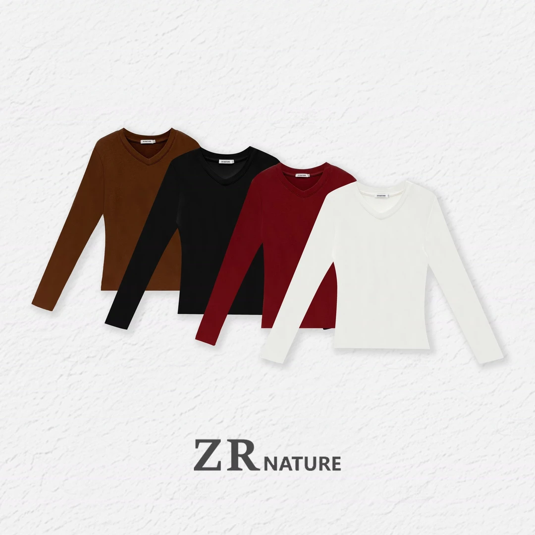 【杨杨粉丝专属】26062“V领哲学”极简长袖T