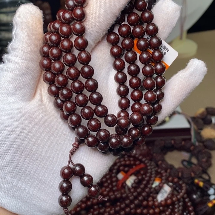 新***蛋小叶紫檀手串/手链原汁原味0.8cm 琴料 自然氧化泥料特价