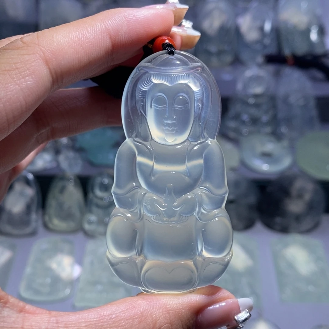 岫玉未镶嵌颈饰正装观音
