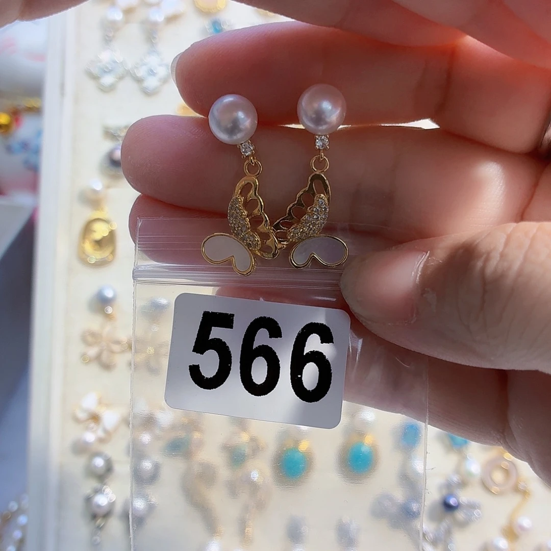 淡水珍珠合金耳饰