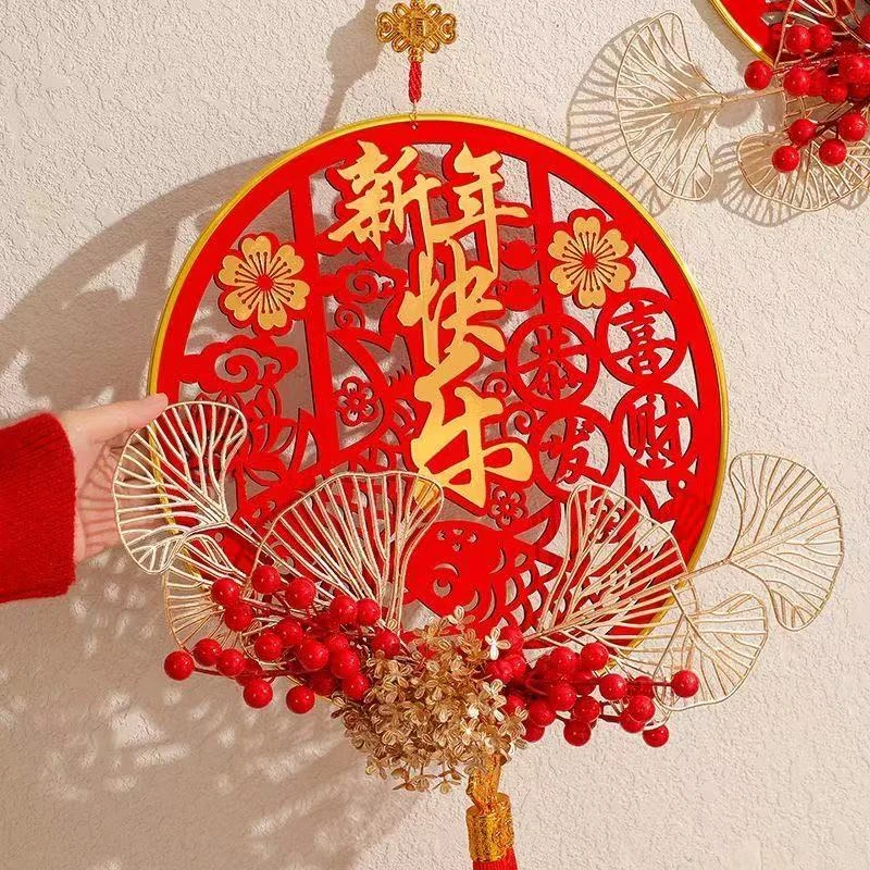 38CM新款亚克力福字新年挂件春节客厅玄关装饰装饰品