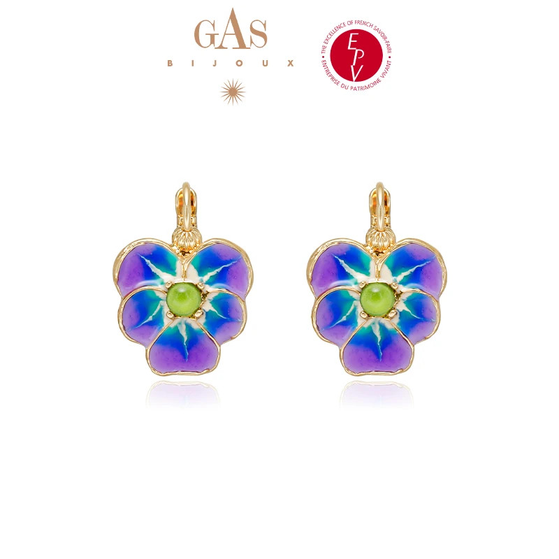 GASBIJOUX手绘炫彩耳环女生时尚气质饰品氛围感配饰小众首饰礼物