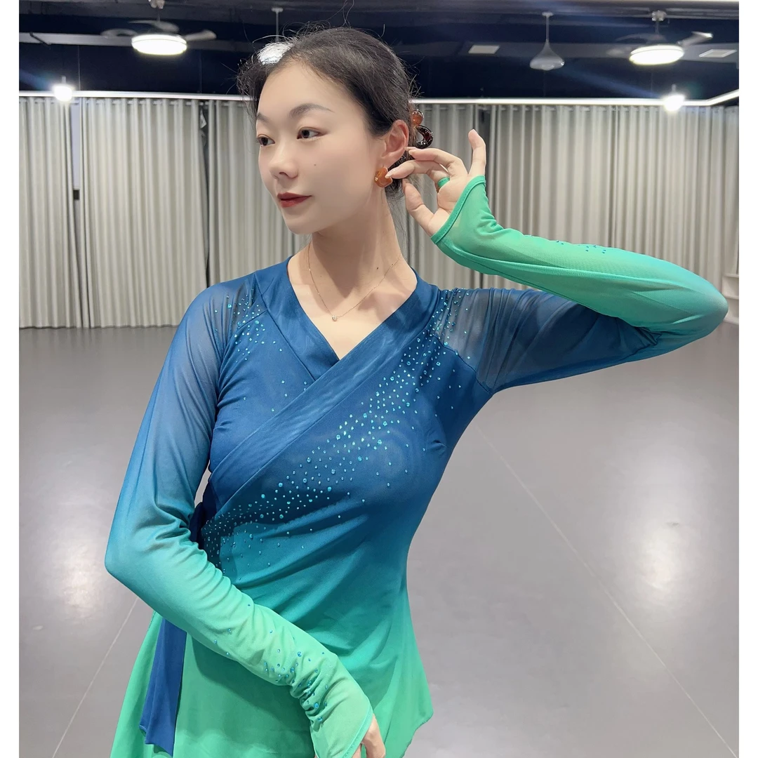 【李冠老师专属】李冠老师梅花泪同款纱衣古典身韵基训艺考练功服