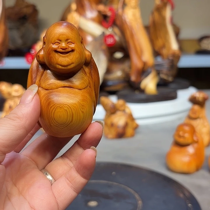 柏木太行崖柏弥勒佛