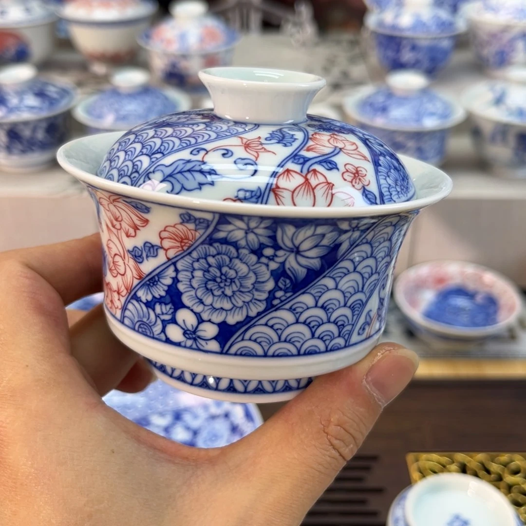 多元素万花马蹄盖碗