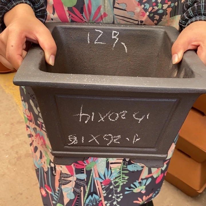 清***居紫砂花盆只顾吃肉而不能