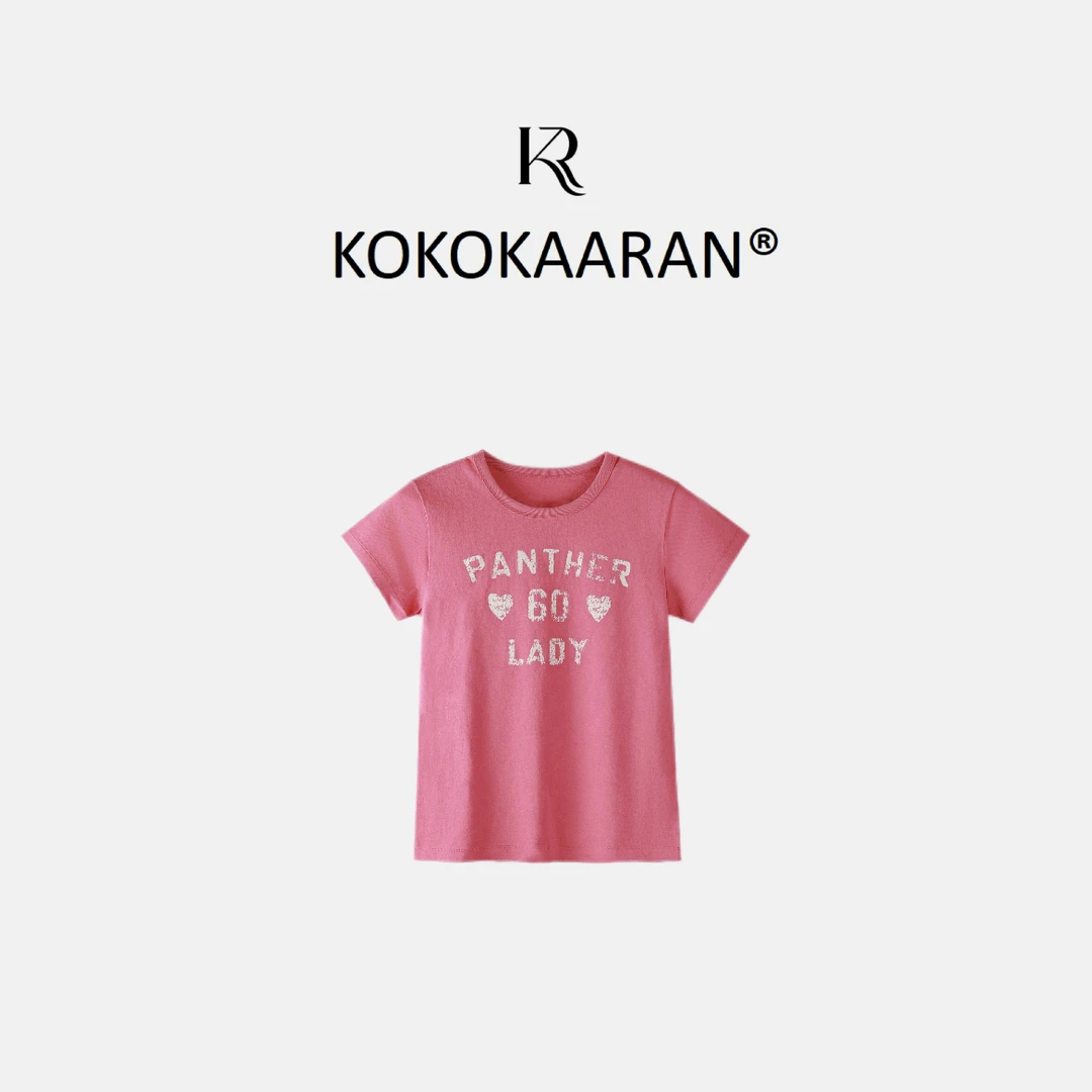 kokokaaran/可可咔伦【西瓜T】纯棉极简百搭多巴胺女士T恤SH250549