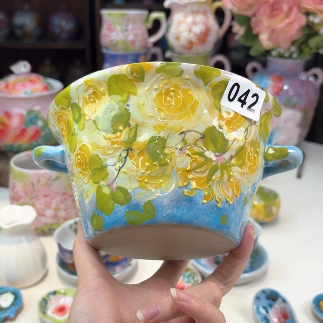 景德镇手绘高温釉下彩陶瓷茶具