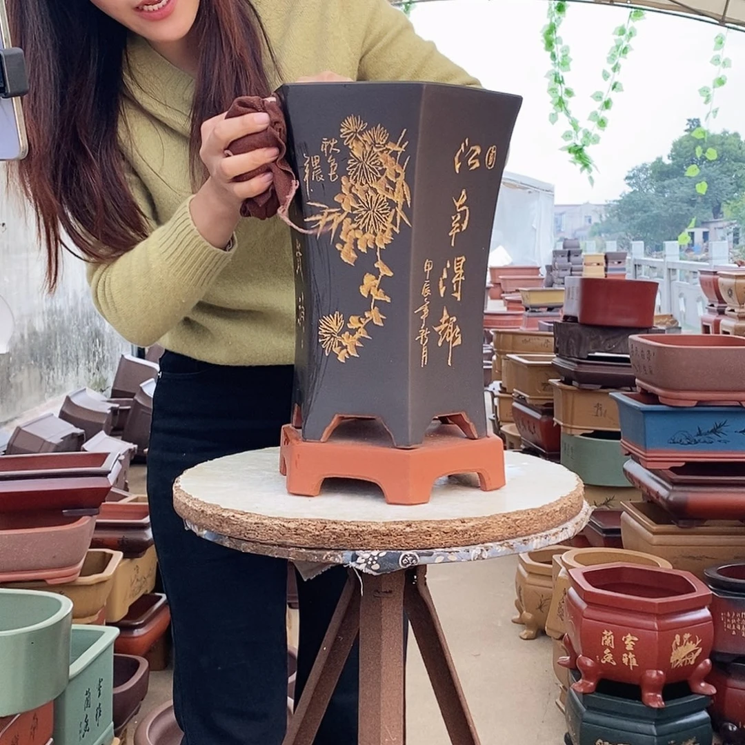 紫砂花盆紫砂花盆