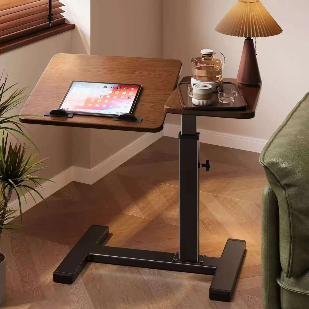 床头电脑桌任意桌可移动书桌气杆升降折叠边桌床边桌气压学习桌