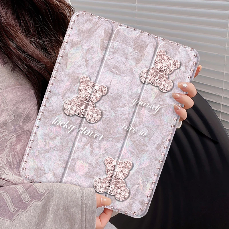 贝母星闪小熊华为matepad11.5s保护套pro12.2新款2024平板壳air女