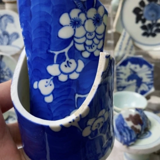 瓷片现代瓷器青花瓷片