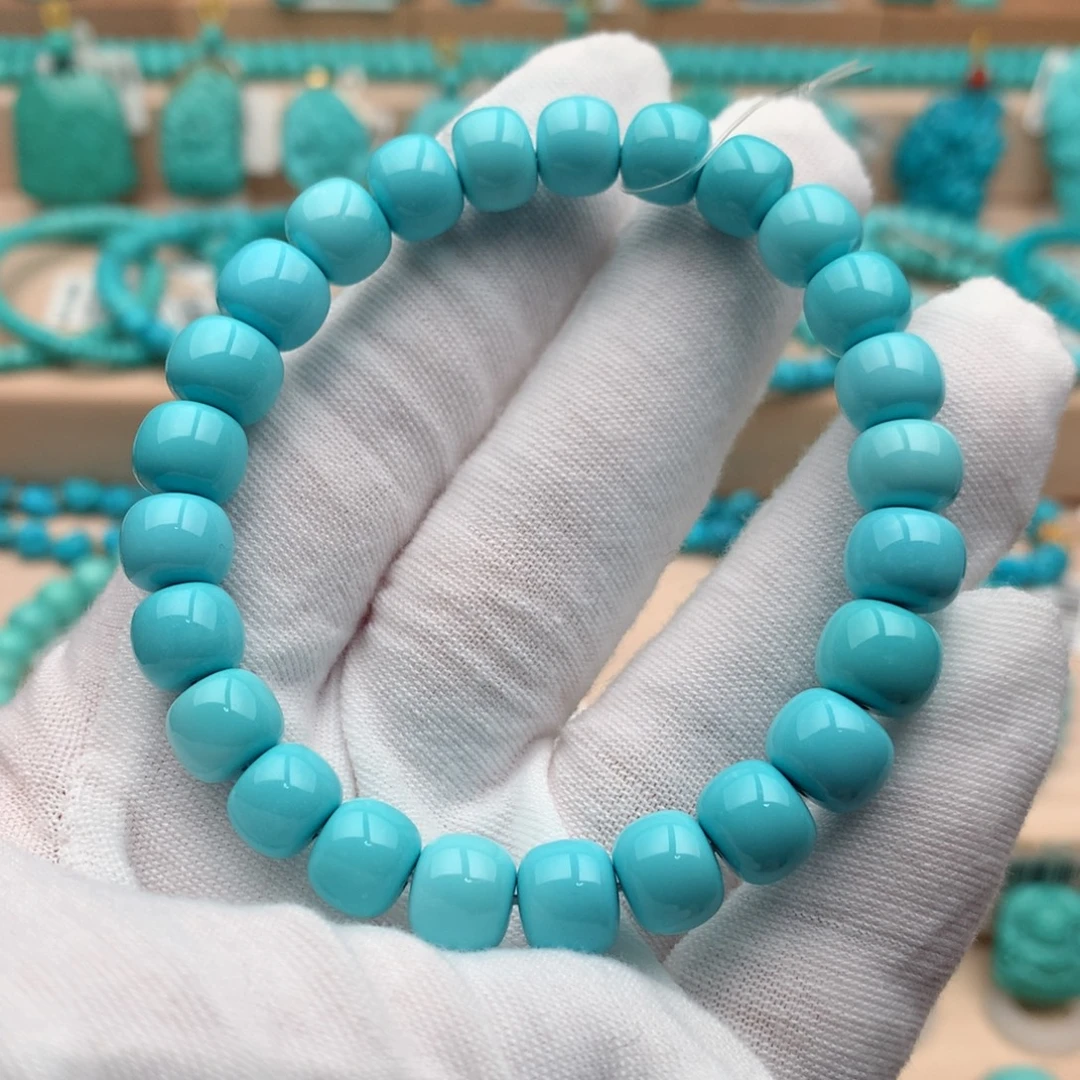 绿松石未镶嵌珠宝奇石8.5-9mm