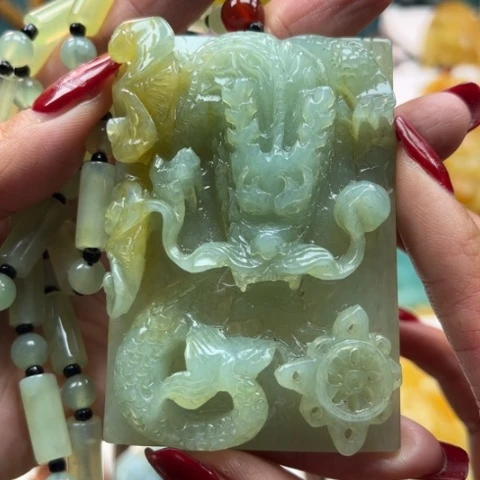 岫玉挂件未镶嵌挂件