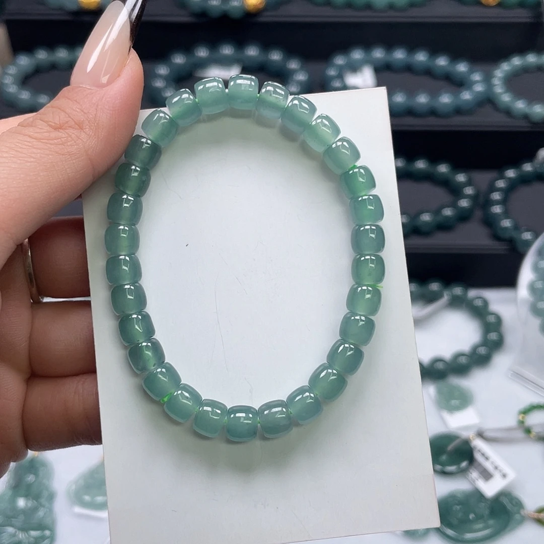 翡翠未镶嵌手串天然a货翡翠19
