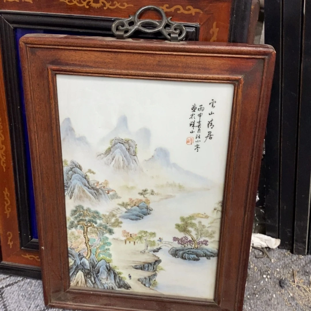 瓷片景德镇瓷板画柴窑烧制