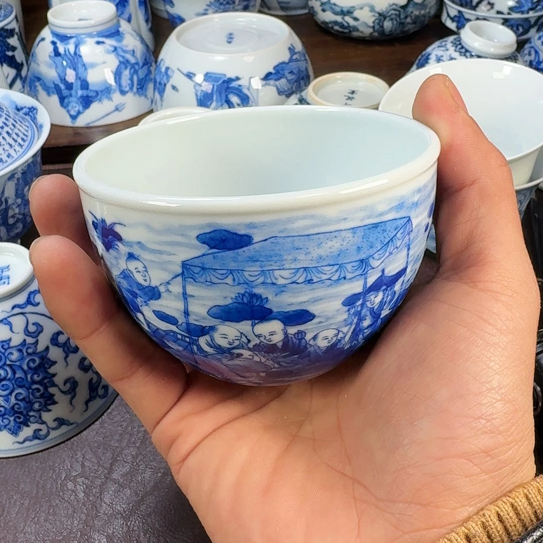 瓷片M****现代景德镇陶瓷手绘茶具