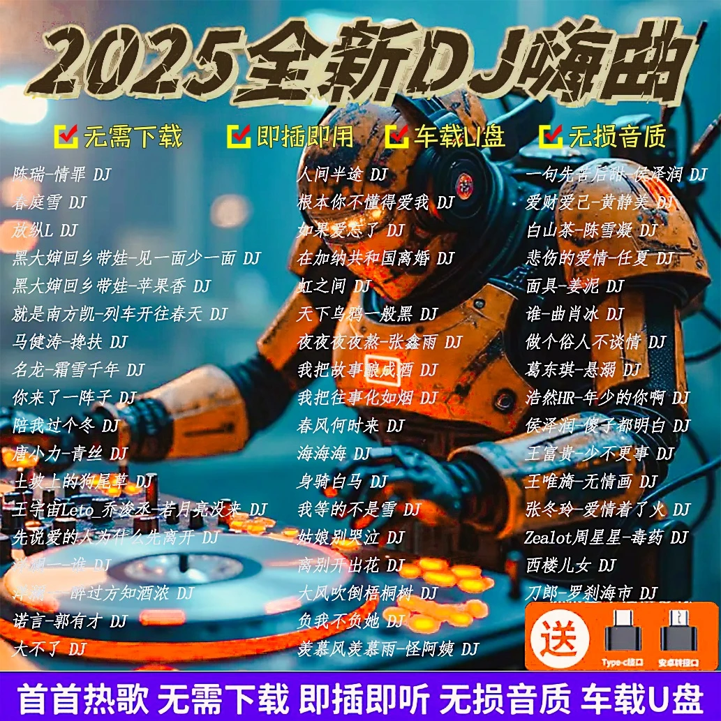 车载u盘歌曲2025新款无损音乐高品质汽车网红dj柏林之声音响优盘