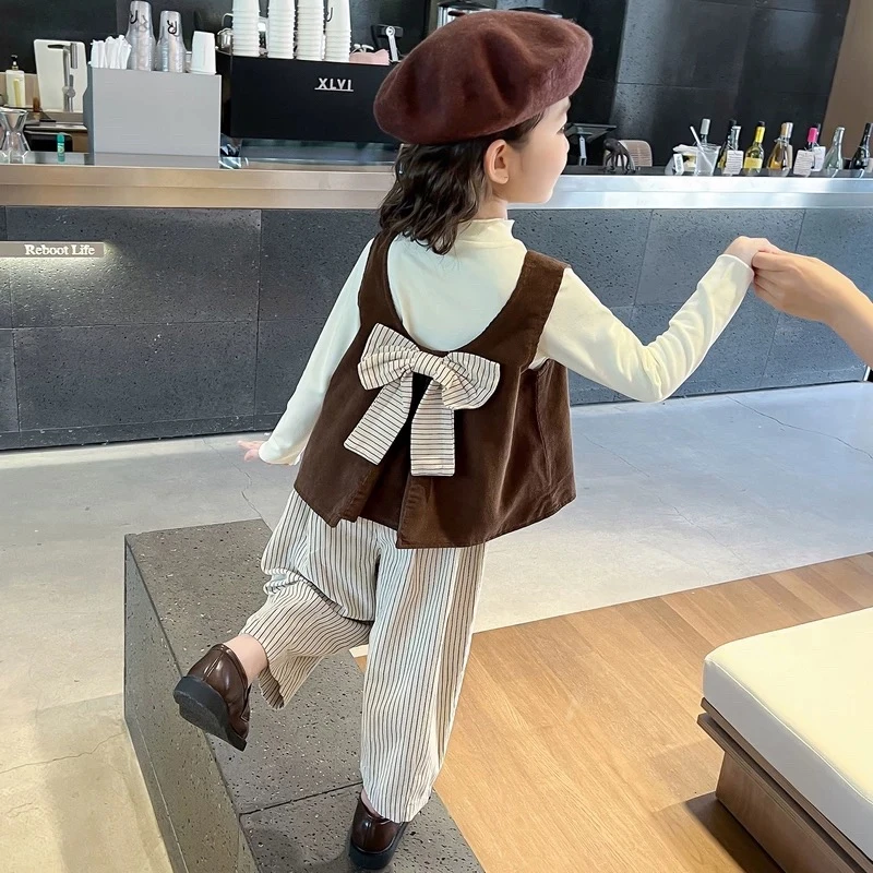 女童春装2025新款套装洋气时髦儿童春秋款宝宝春季网红休闲三件套