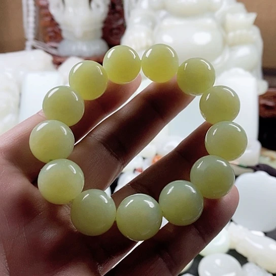 手链未镶嵌和田玉（白玉）