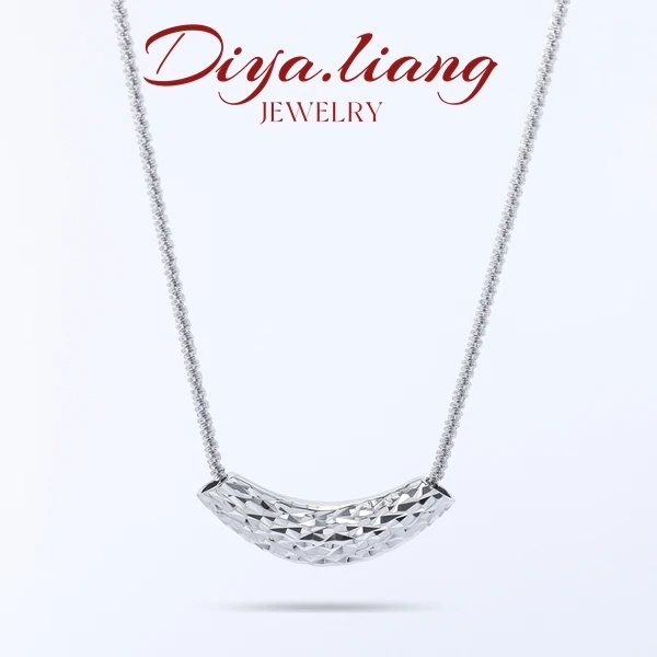 坠链均925银 梁雅帝新品【微笑车花波光龙鳞】设计款气质纯银项链