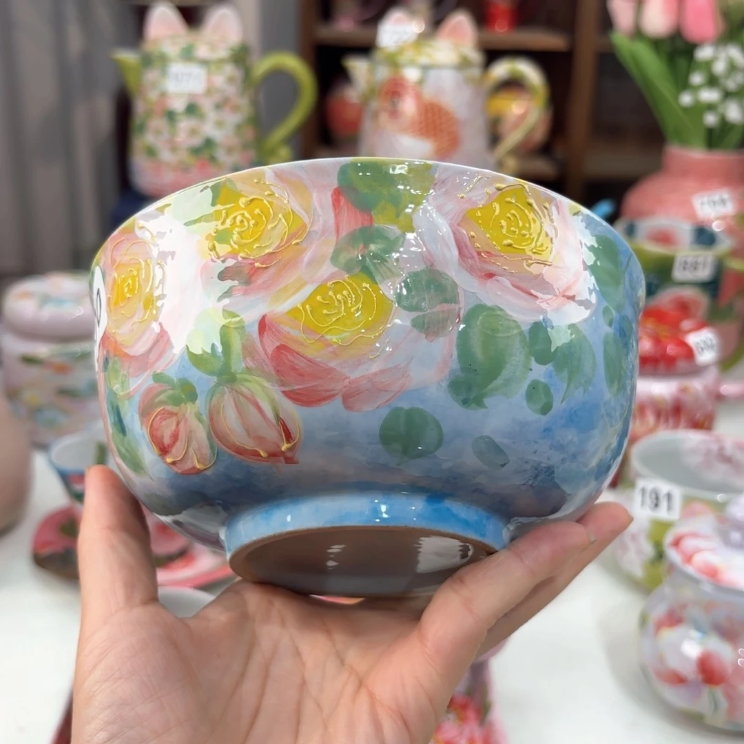 景德镇手绘高温釉下彩陶瓷茶具