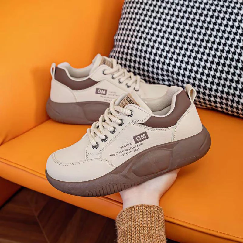 【厂家直销】撤柜厚底休闲运动鞋女2025秋季新款防滑软底百搭小白鞋
