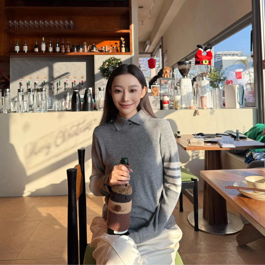 MEIZHENZI 【四道杠】31%超细绵羊毛|秋冬小方领打底毛衣女针织衫