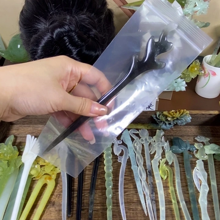未镶嵌蛇纹石玉发饰