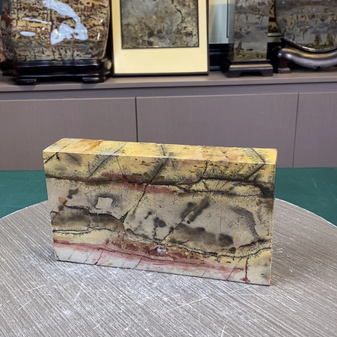 石材广西国画石草花石