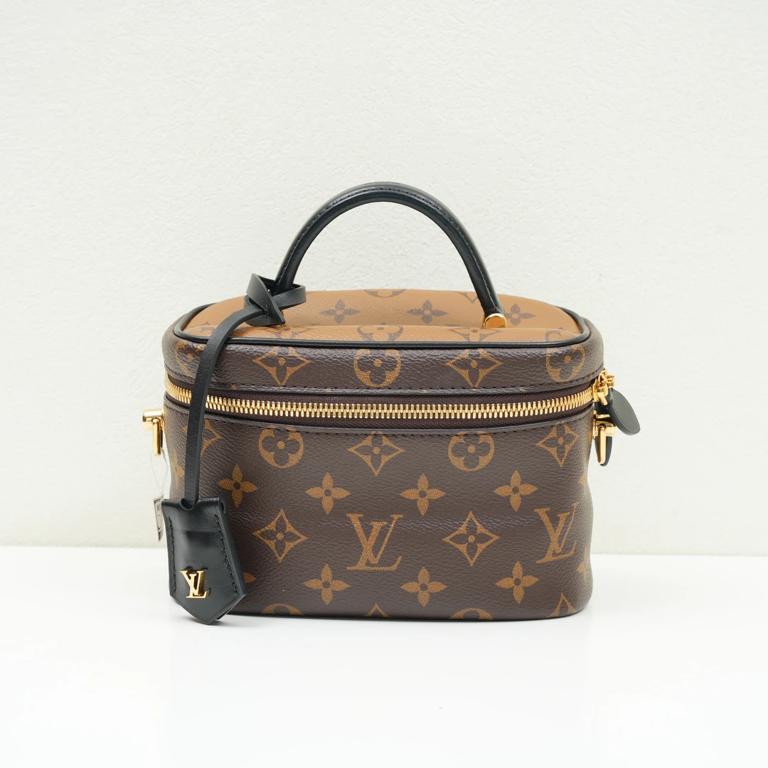 95新 LV LV 老花化妆盒手提斜挎包直播专属