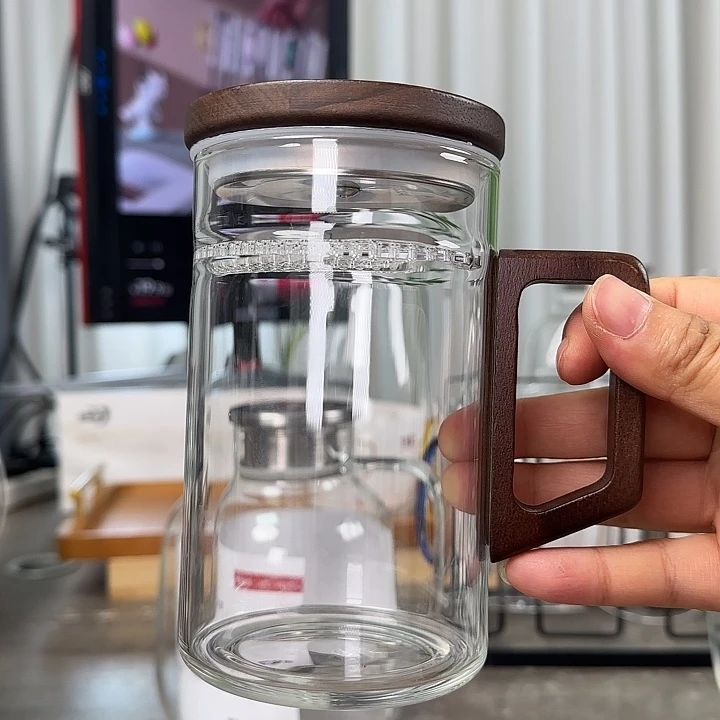 水晶玻璃无盖款三只月牙杯