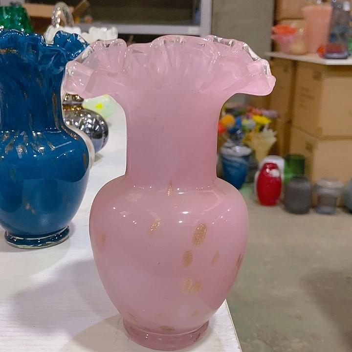 琉璃琉璃花瓶高18口5