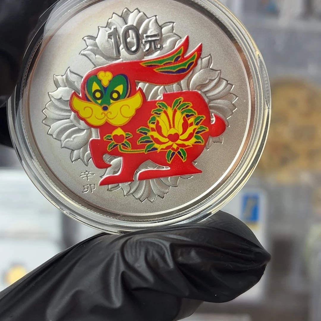 纯银2011彩银兔带证配盒微氧