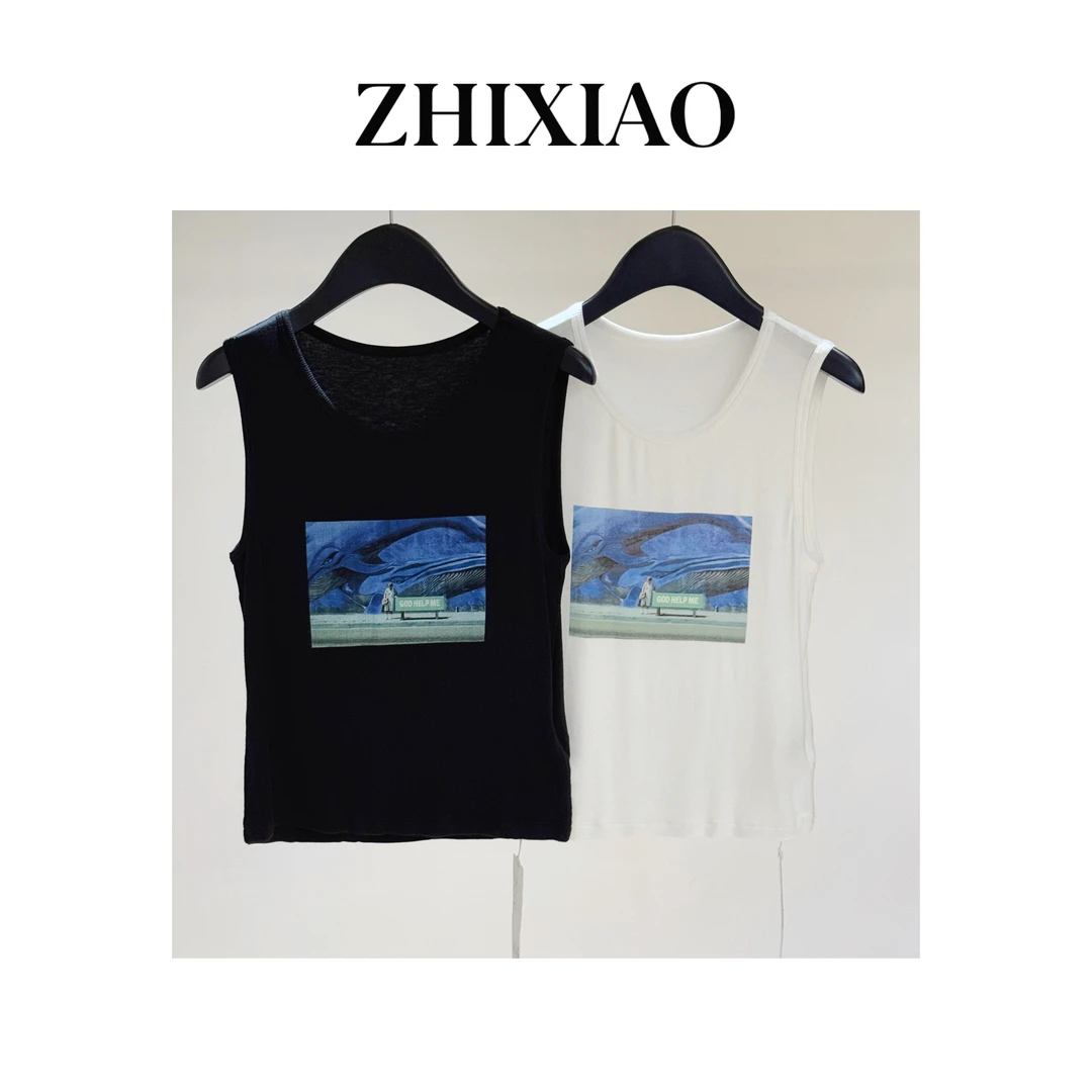 【ZHIXIAO】秋冬新款：印花背心3016-3
