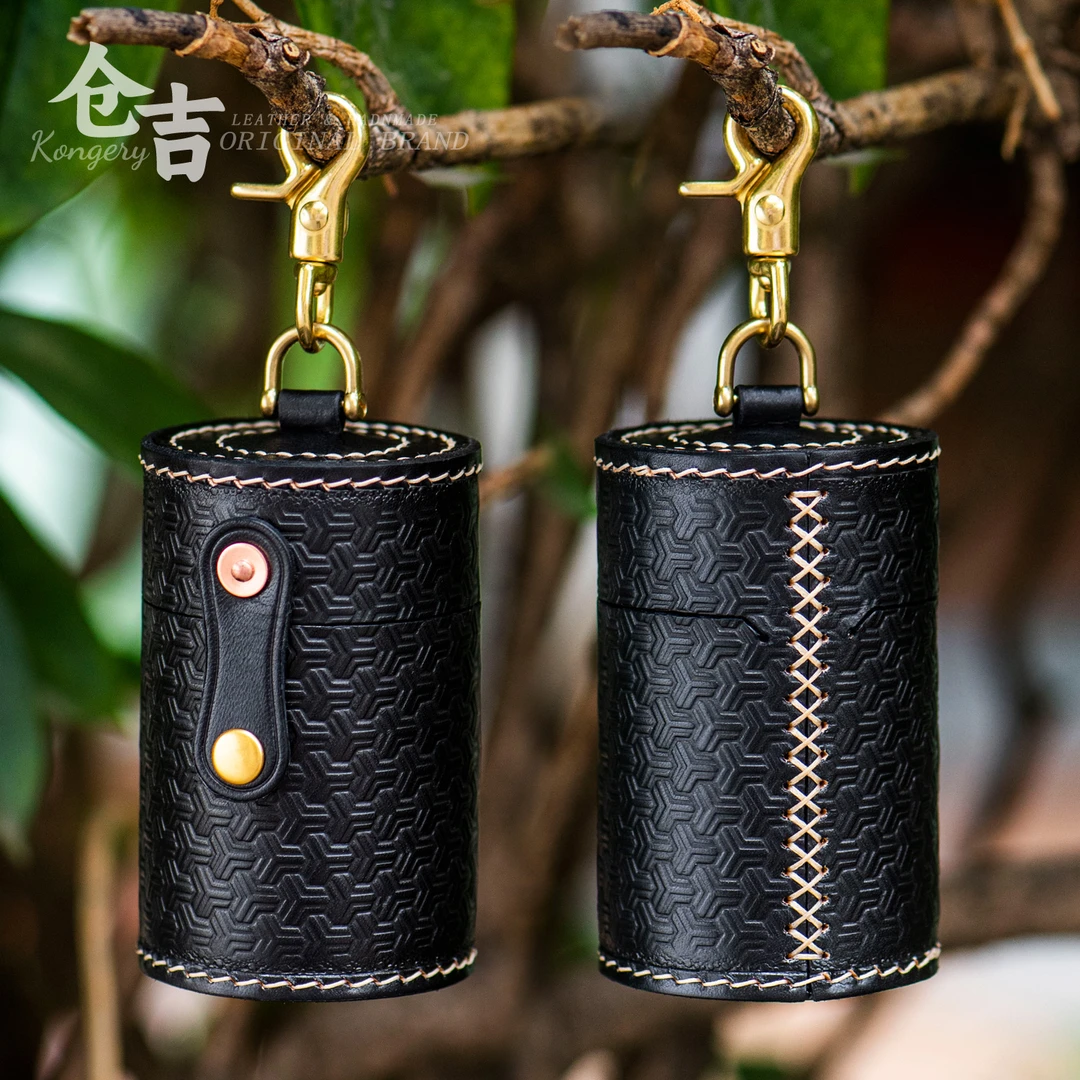 【龙鳞铠甲】核桃包！仓吉手工牛皮烟包圆筒手把件菩提文玩收纳包