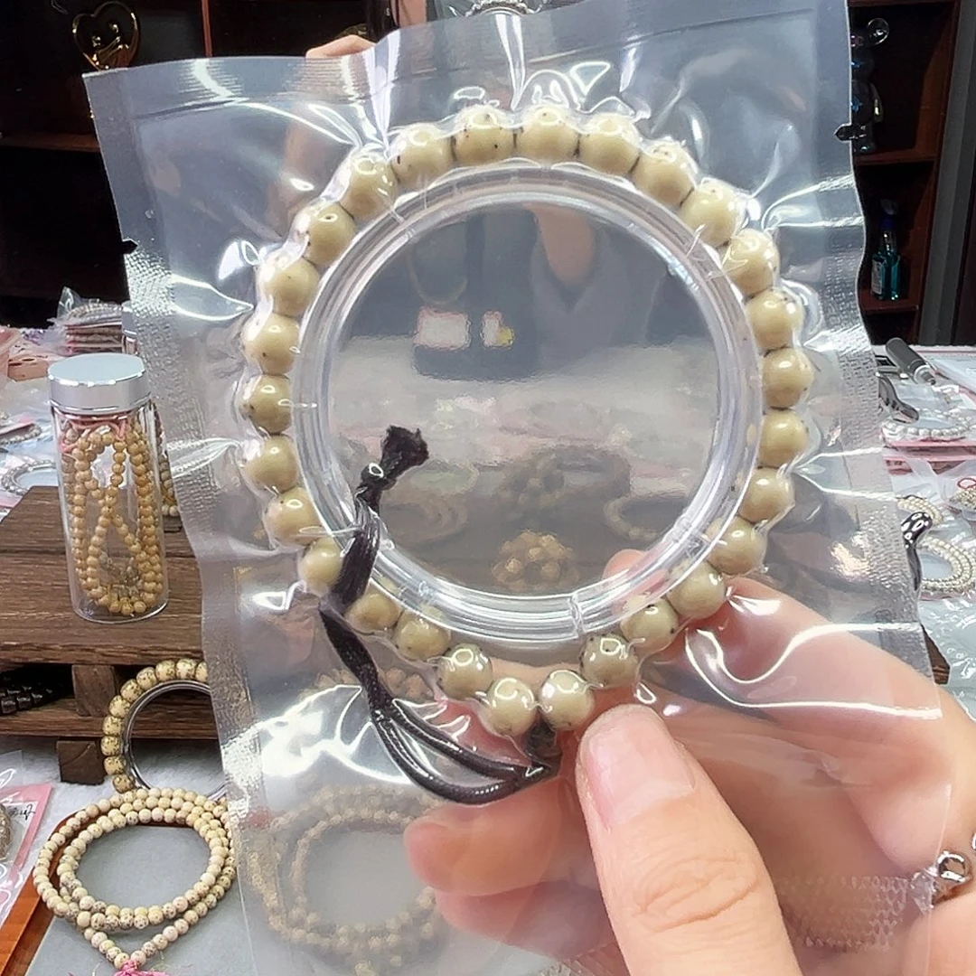 星月菩提手串Ll.8小龙蛋 半壁留白 绿背针尖星 毕业级