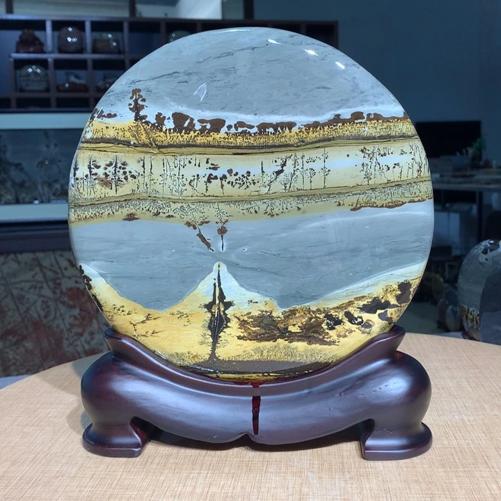 ，广西国画石摆件，收藏观赏