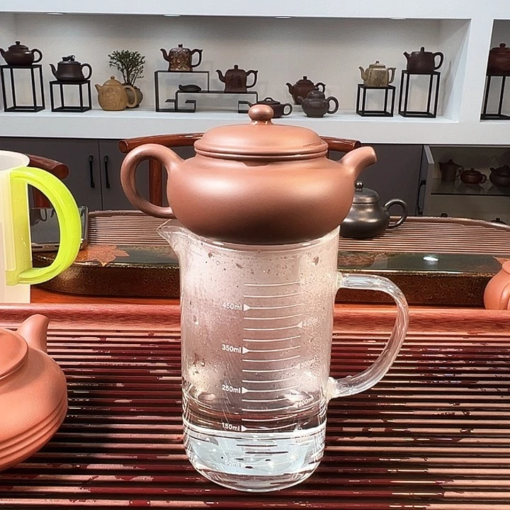 紫砂茶壶扁腹黑星土