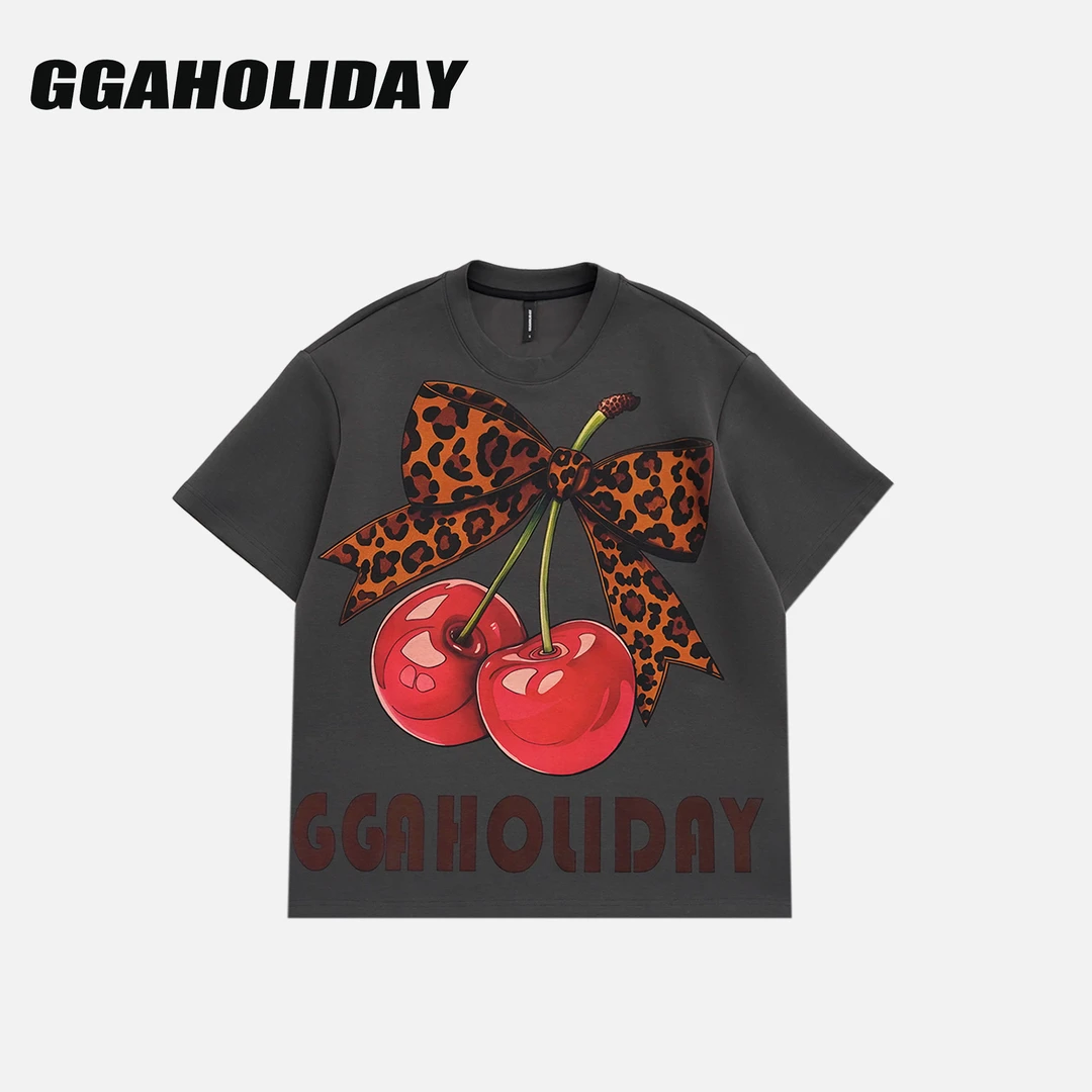GGAHOLIDAY半袖复古宽松潮流樱桃百搭显瘦大T-153070