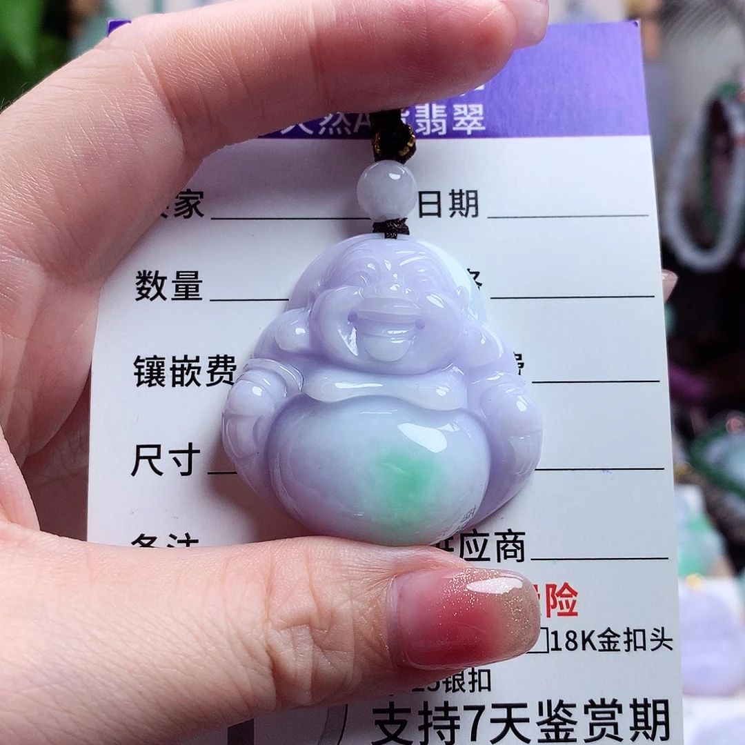 翡翠未镶嵌颈饰佛公15