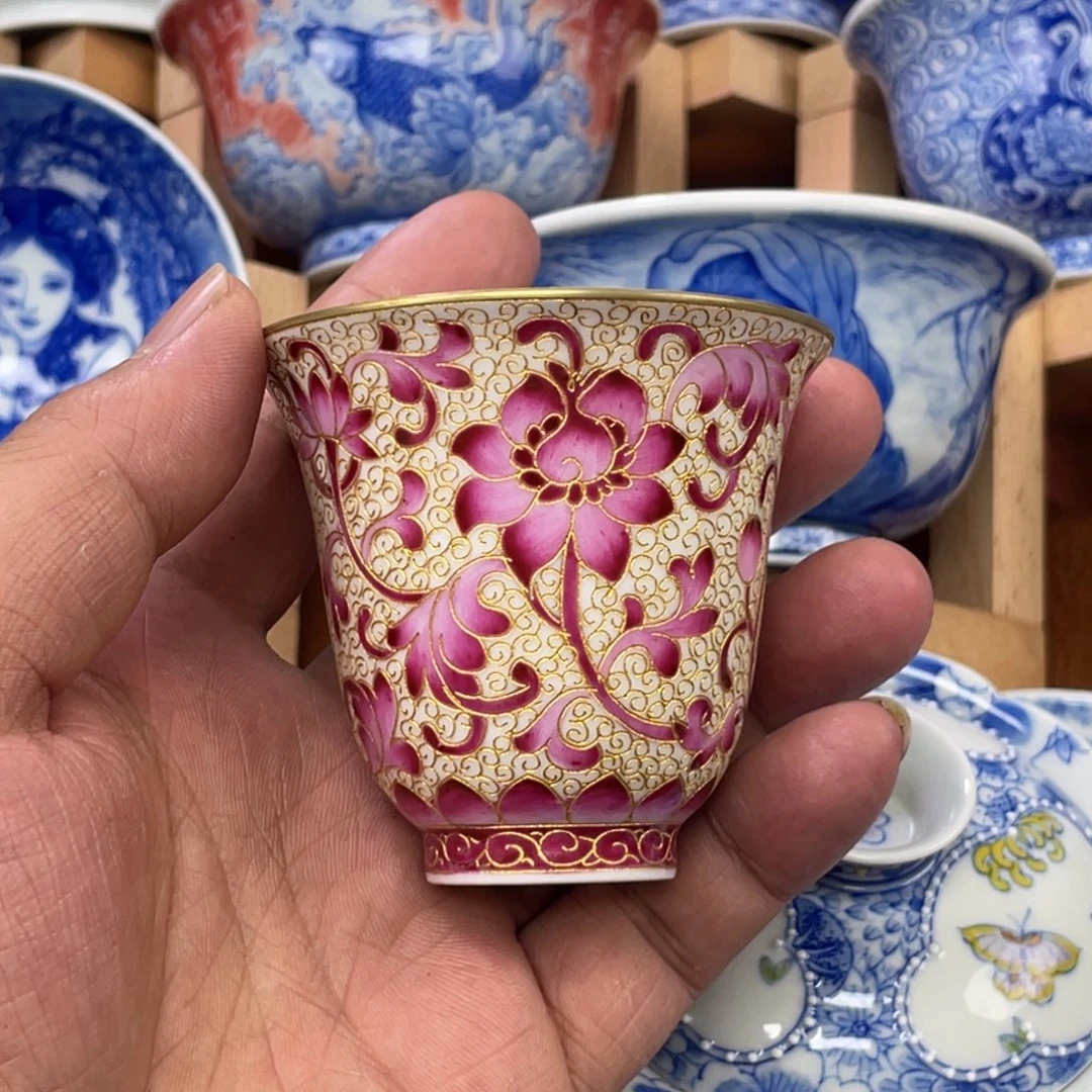 瓷胎掐丝珐琅  闻香杯