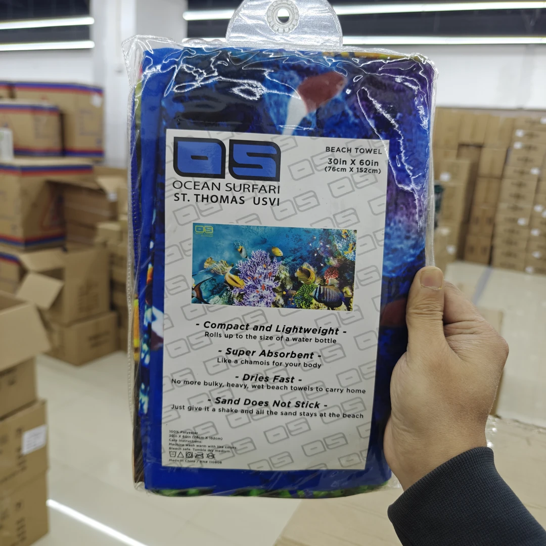 老美原单OS游泳运动健身户外度假超吸水速干【沙滩巾/浴巾】