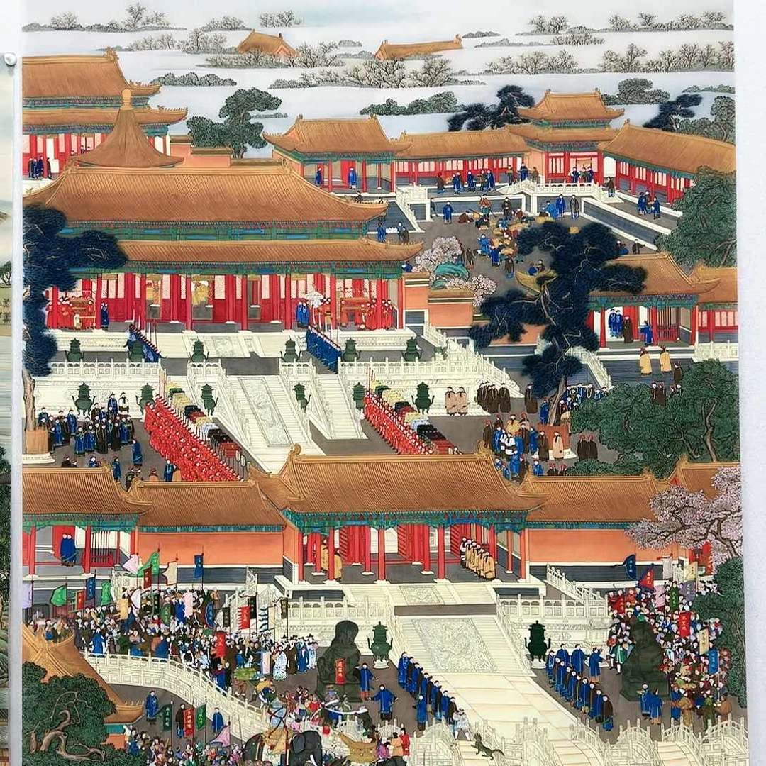 国画王*林收藏级万国来朝图绢本